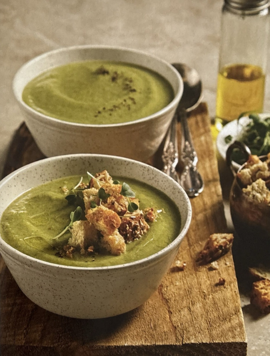 POTAGE ANTIGASPI DE BROCOLI, HARICOTS BLANCS ET CHEDDAR
