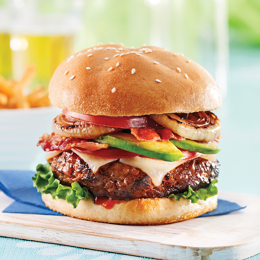 Burgers gourmands (boeuf et saucisse)