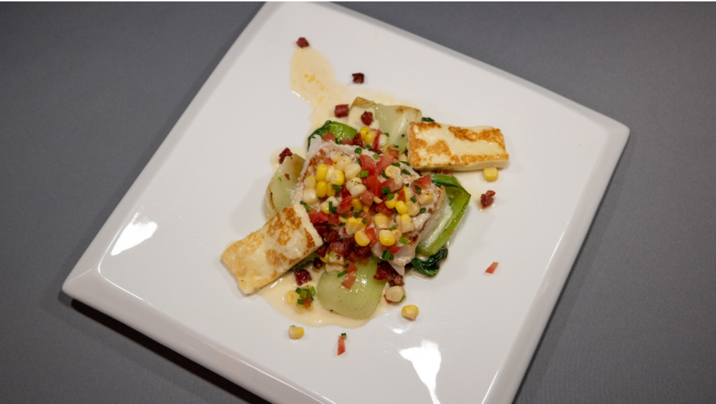 Morue, beurre blanc, salsa et halloumi grillé (USPP)