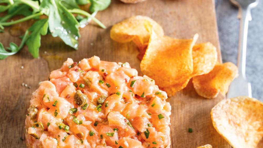 Tartare aux deux saumons à la César