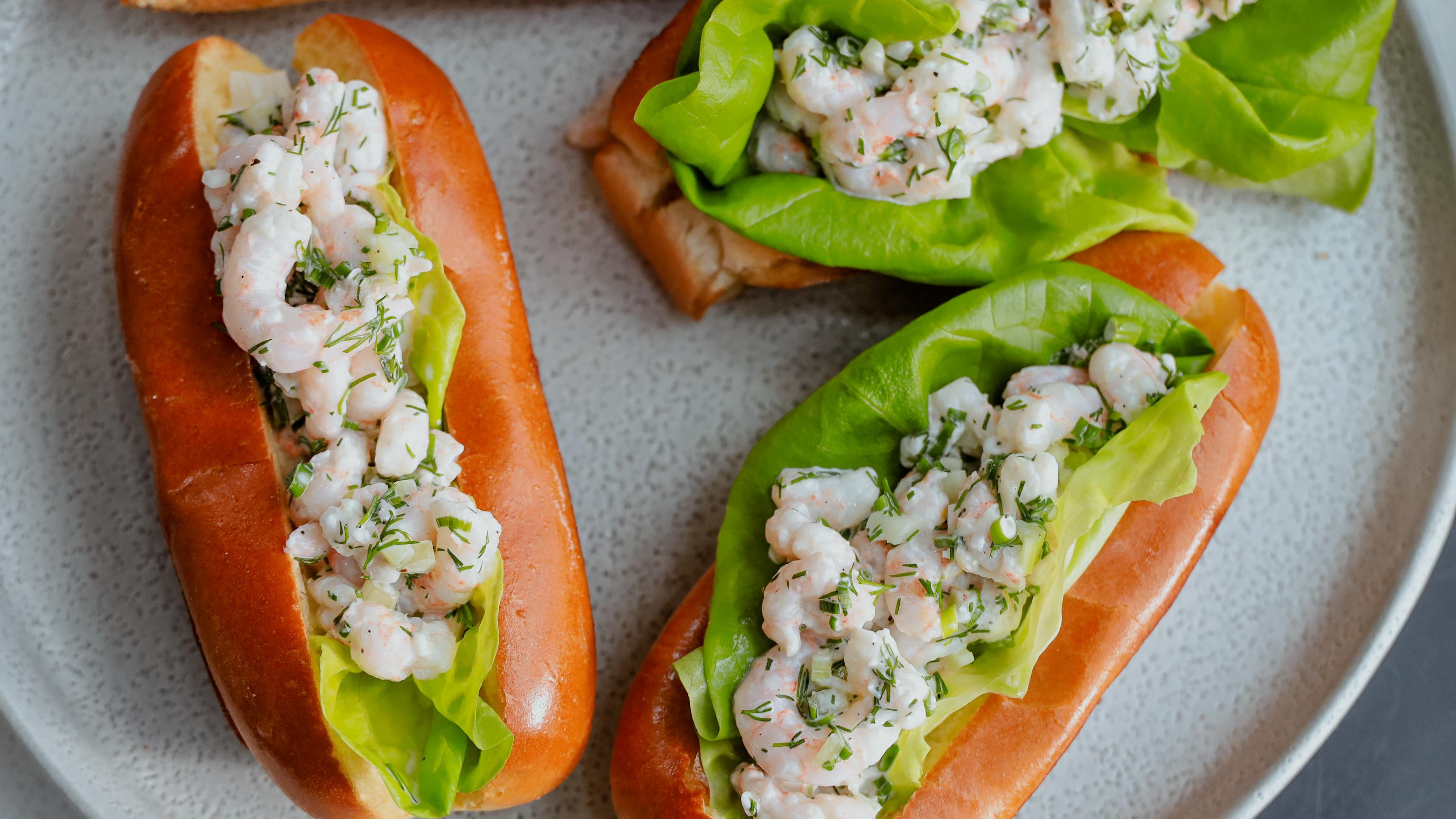 Guédilles aux crevettes nordiques