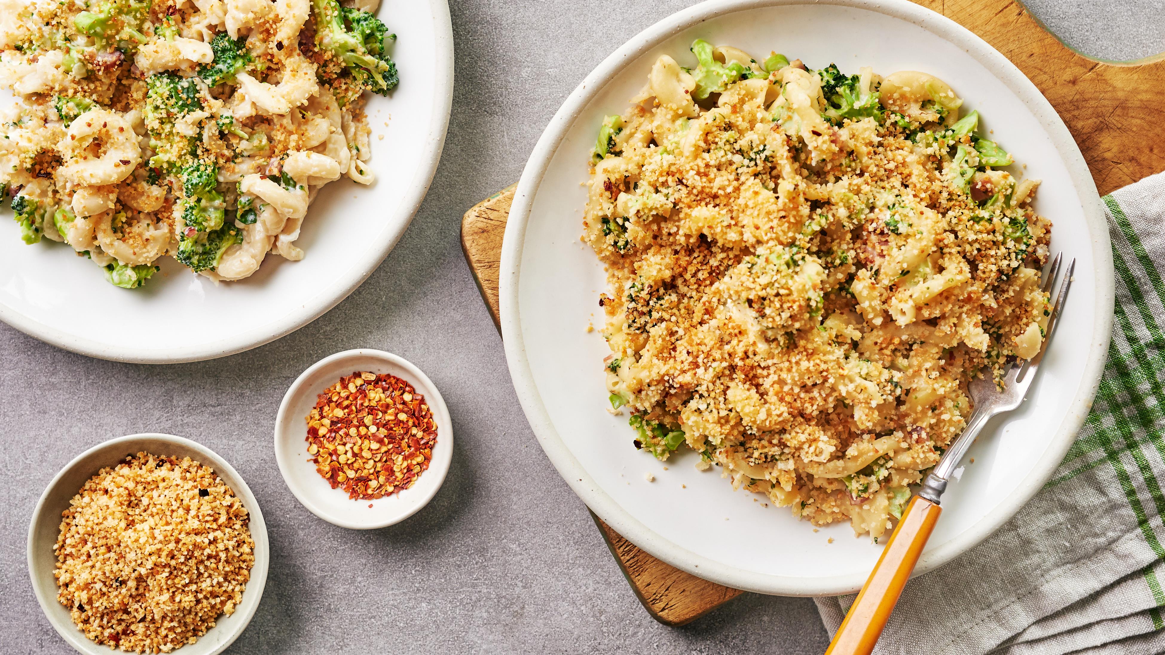 Gratin de pennes au jambon et brocoli