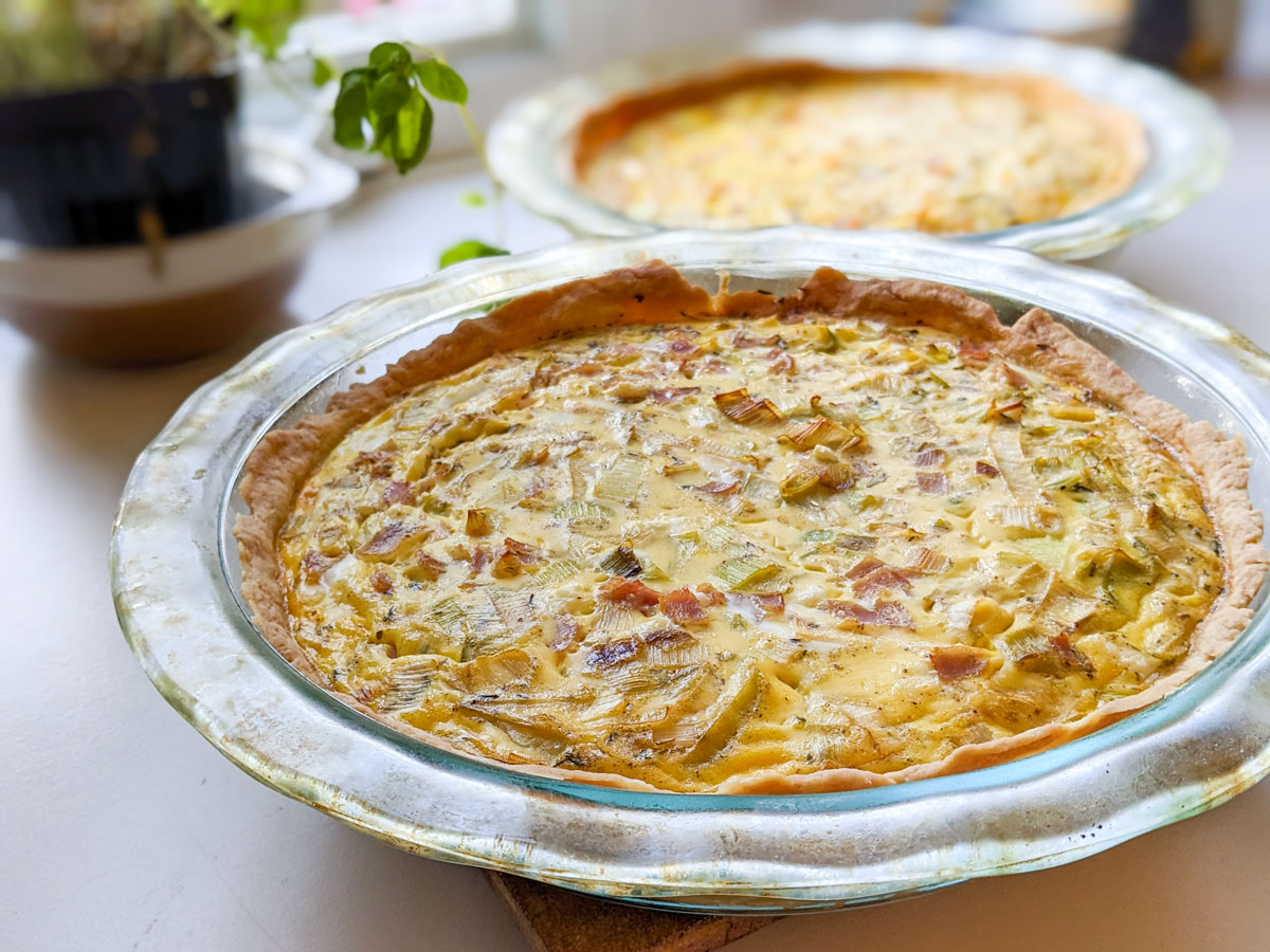 Quiche au poireau et au jambon (la meilleure)